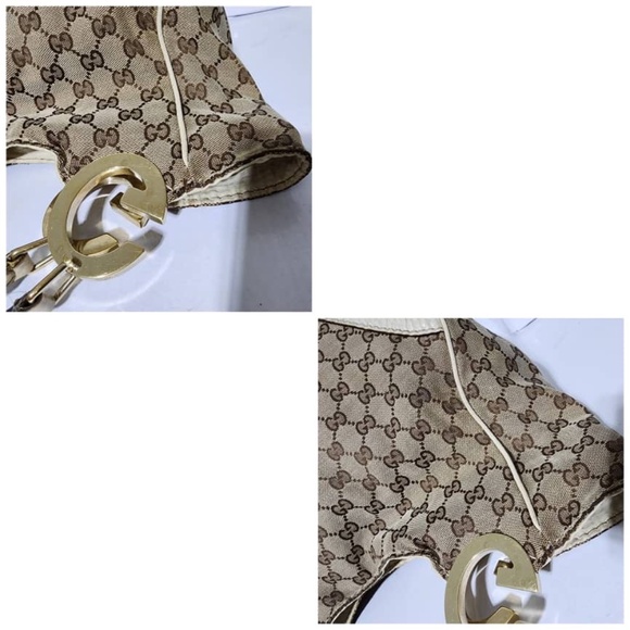 Authentic Gucci GG Canvas Charlotte Hobo Bag Beige/Cream - Picture 8 of 16